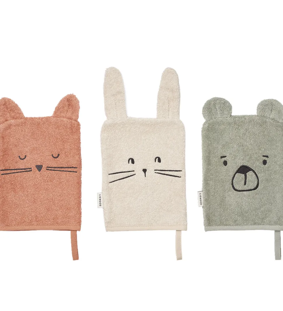 Liewood Vaskeklude - Sylvester - 3-pak - Dove Blue Mix