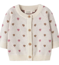 Lil Atelier Cardigan - Strik - NbfSaran - Turtledove/Sepia Tint