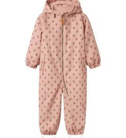 Lil' Atelier Flyverdragt - NmfLasnow10 - AOP - Misty Rose/Cherry