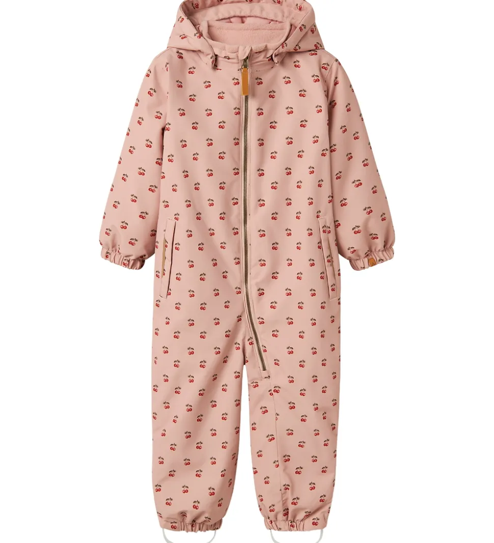 Lil' Atelier Flyverdragt - NmfLasnow10 - AOP - Misty Rose/Cherry
