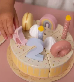 Little Dutch Fødselsdagskage - 26 Dele - Træ - Rosa