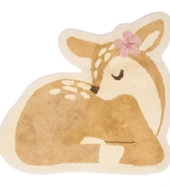 Little Dutch Gulvtæppe - 103x110 cm - Beige m. Rådyr