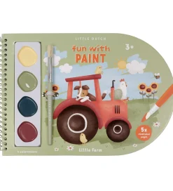 Little Dutch Malebog m. Vandfarver/Pensel - Little Farm