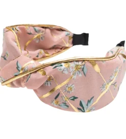 Little Wonders Hårbøjle - Lilje - Støvet Rosa Blomstret/Guld