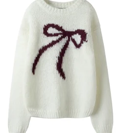 LMTD Bluse - Strik - NlfBow - White Alyssum