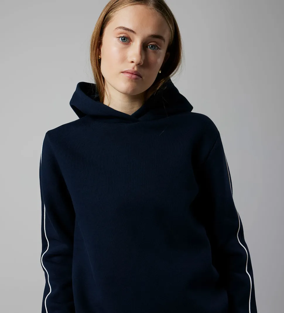 LMTD Hættetrøje - NlfBlake - Dark Sapphire/White Pipings