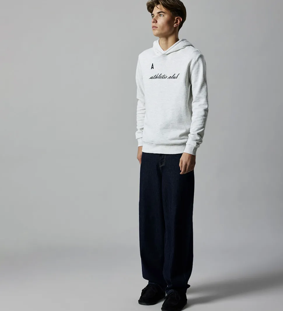 LMTD Hættetrøje - NlmNaclub - Lysegråmeleret m. Print