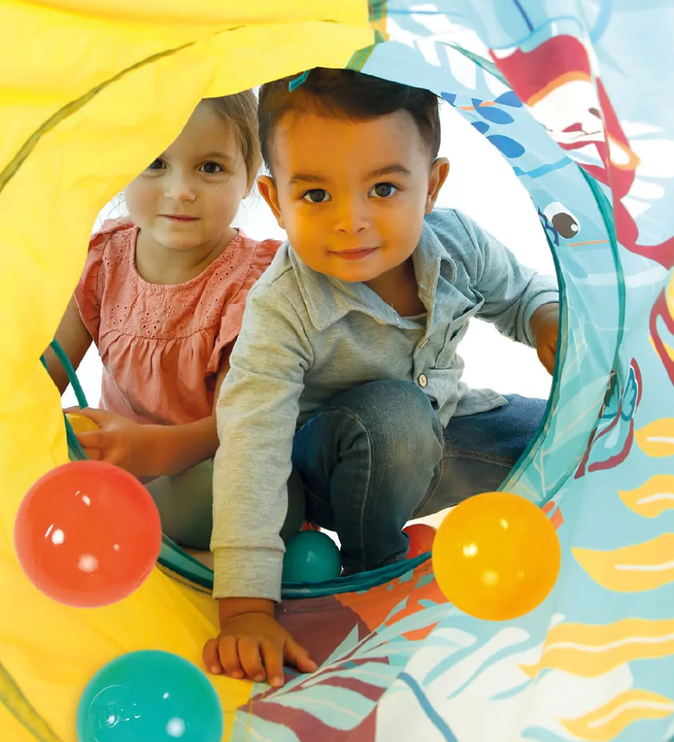 Ludi Pop-Up Legetelt m. Tunnel Og Bolde - Multi