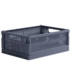 Made Crate Foldekasse - Midi - 33x24x13 cm - Blue Grey