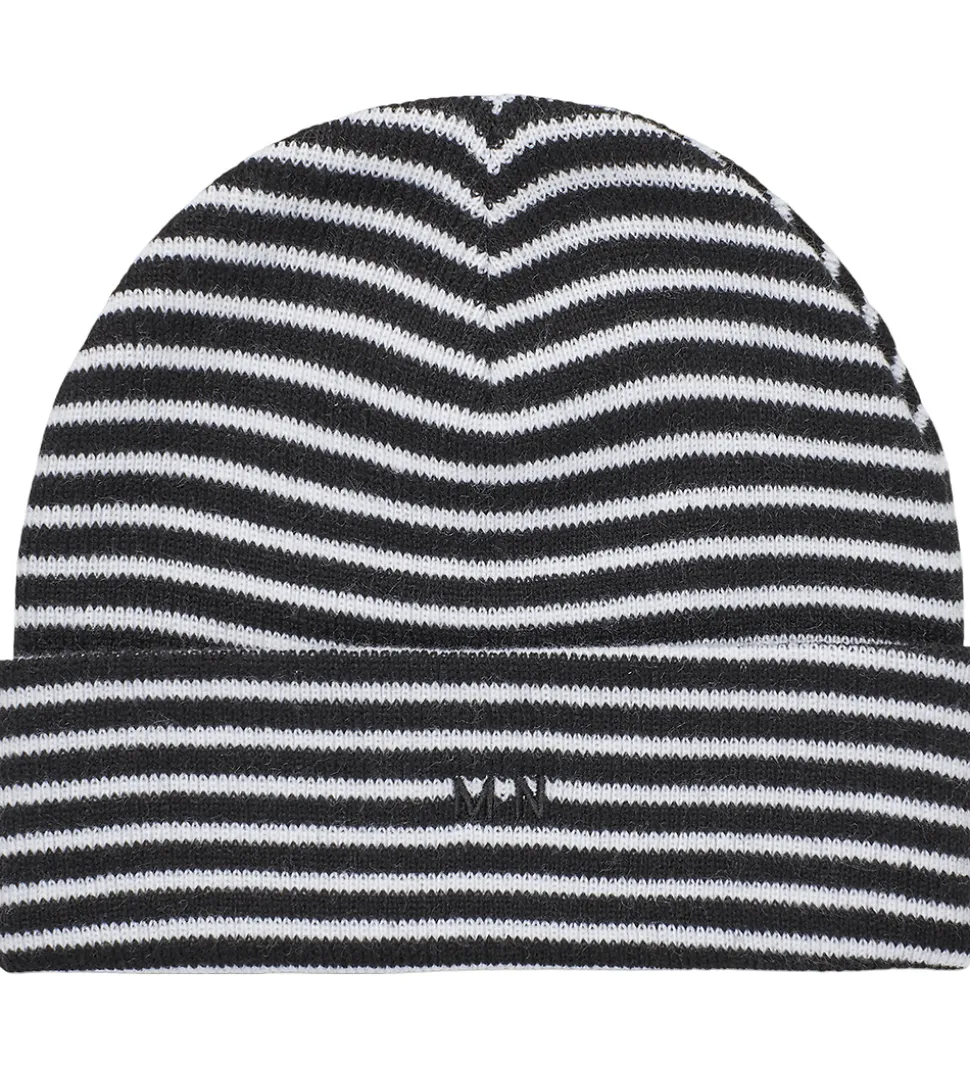 Mads Nørgaard Hue - Strik - Isak Ambas Stripe - Sort/Hvid