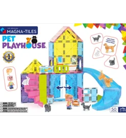 Magna Tiles Magnetsæt - 50 Dele - Pet Playhouse + MicroMAGS