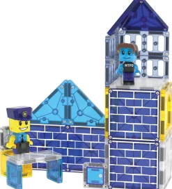 Magna-Tiles Magnetsæt - 35 Dele - Police Station + MicroMAGS