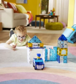 Magna-Tiles Magnetsæt - 35 Dele - Police Station + MicroMAGS