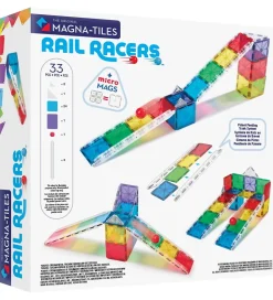 Magna-Tiles Magnetsæt - 33 Dele - Small Rail Racer + MicroMAGS