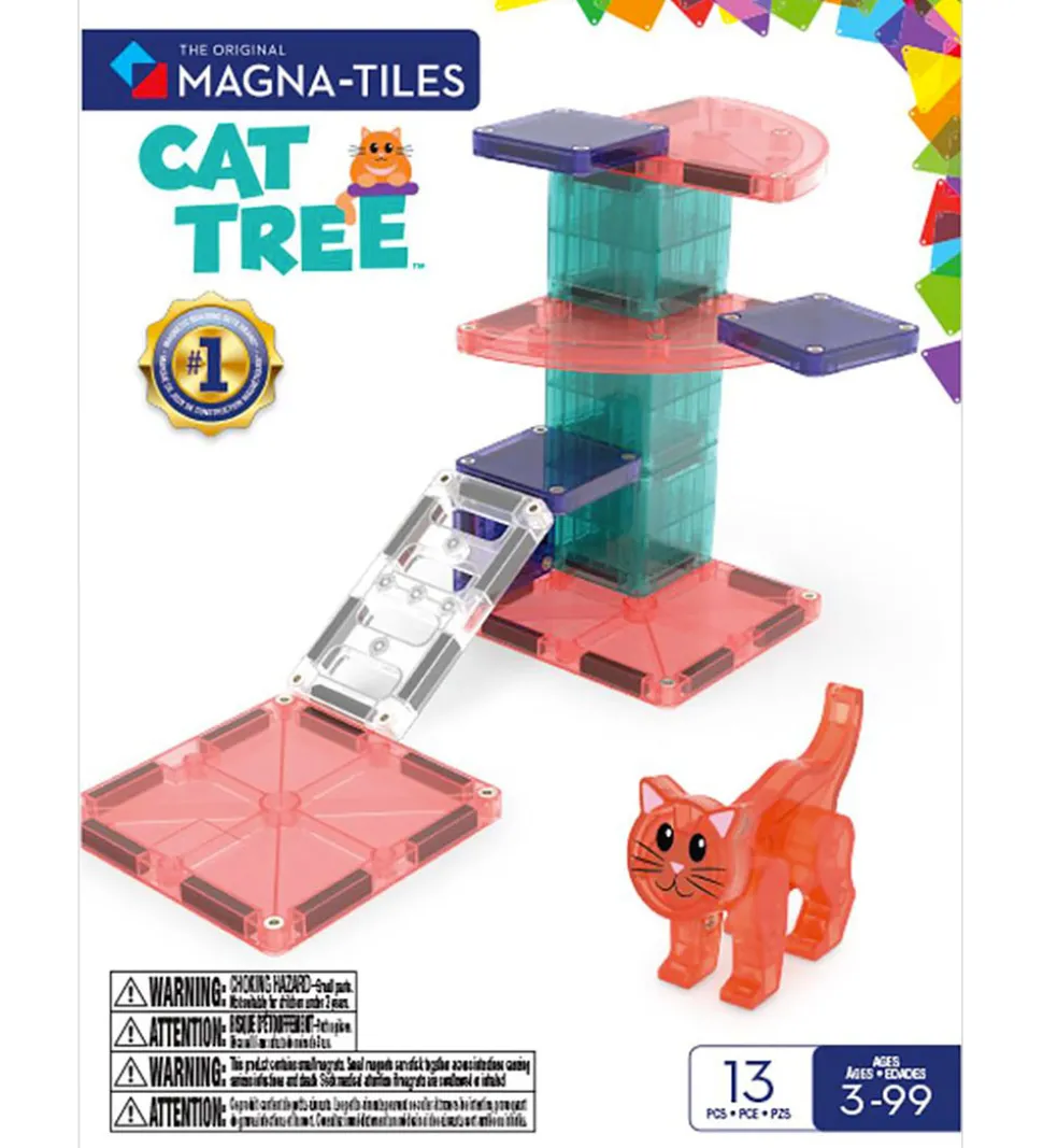 Magna-Tiles Magnetsæt - 13 Dele - Cat Tree + MicroMAGS