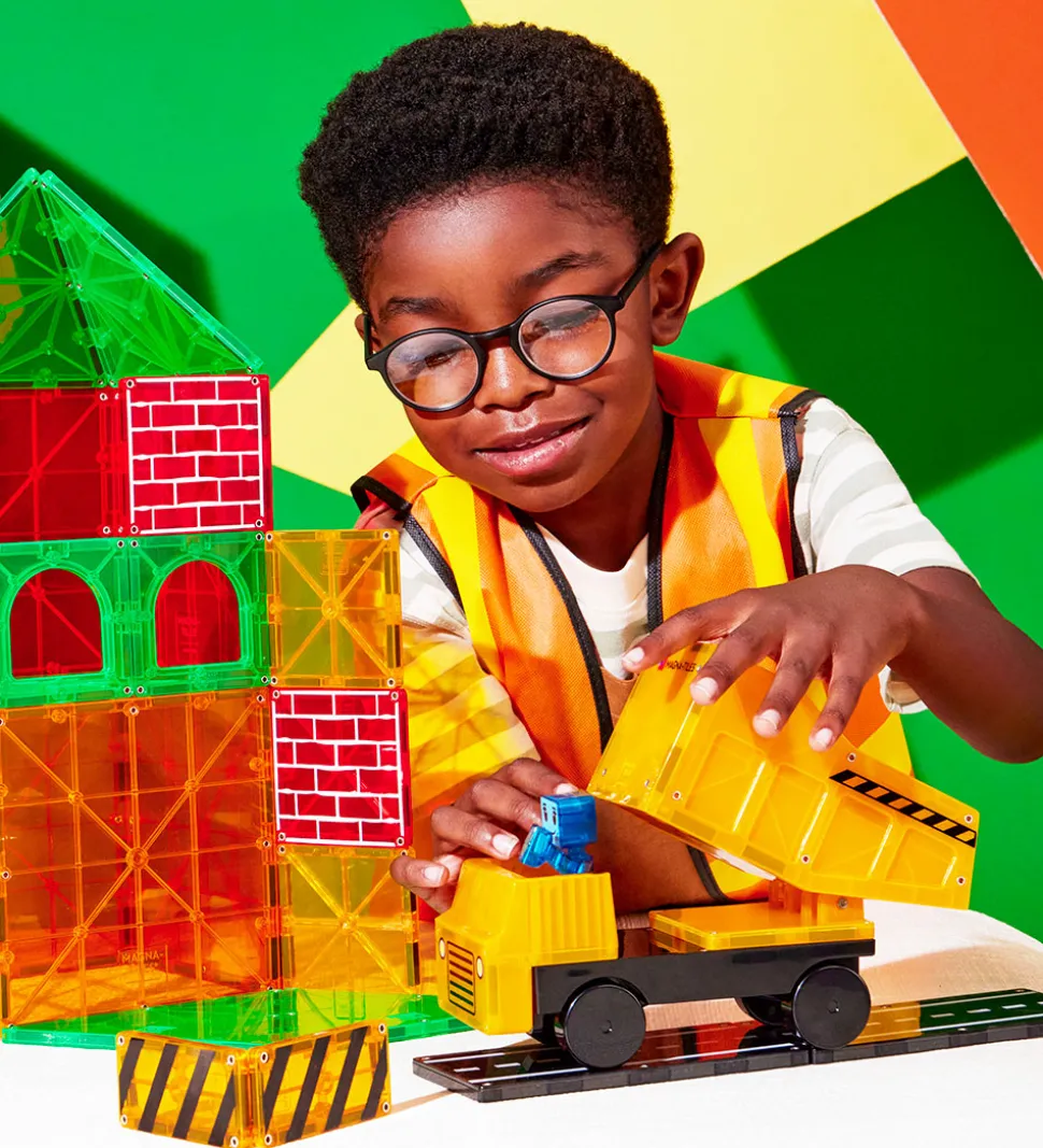 Magna-Tiles Magnetsæt - 50 Dele - Builder XL + MicroMAGS