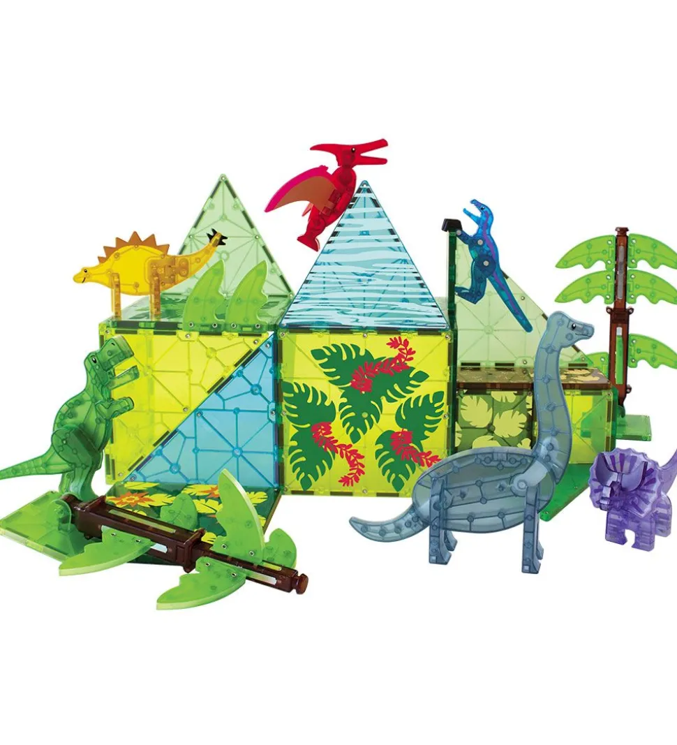 Magna-Tiles Magnetsæt - 50 Dele - Dino World XL
