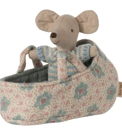 Maileg Babymus i Babylift - Blå