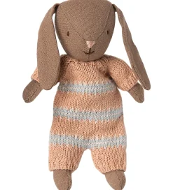 Maileg Kanin - Micro - Strikket Dragt - Brun/Støvet Rosa