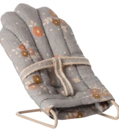 Maileg Miniature Skråstol - My - Blå m. Blomster