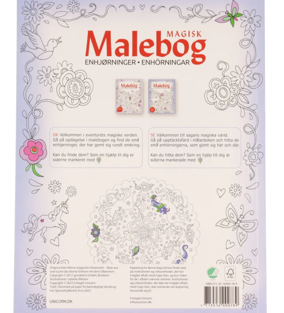 Mandalas Malebog - Magisk - Enhjørninger
