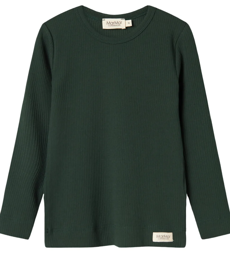MarMar Bluse - Rib/Modal - Dark Leaf