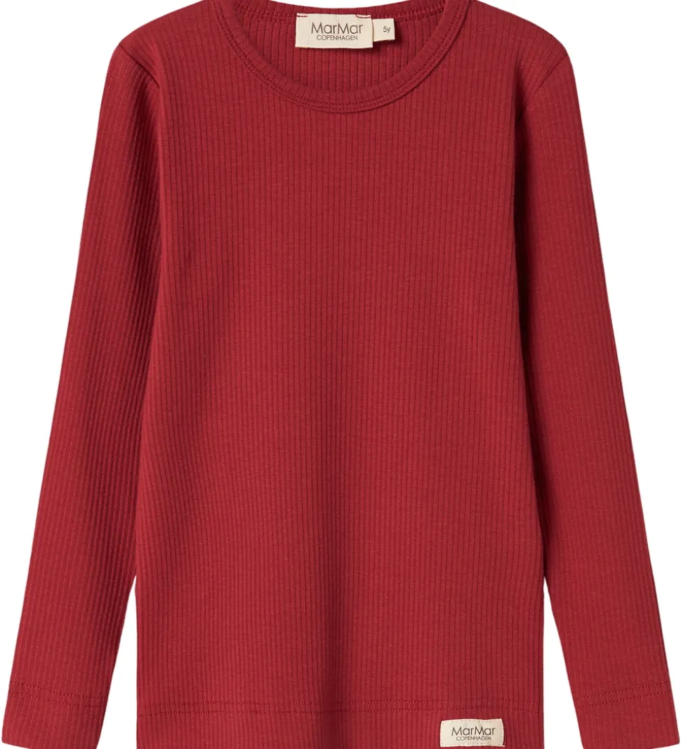 MarMar Bluse - Rib/Modal - Hibiscus Red