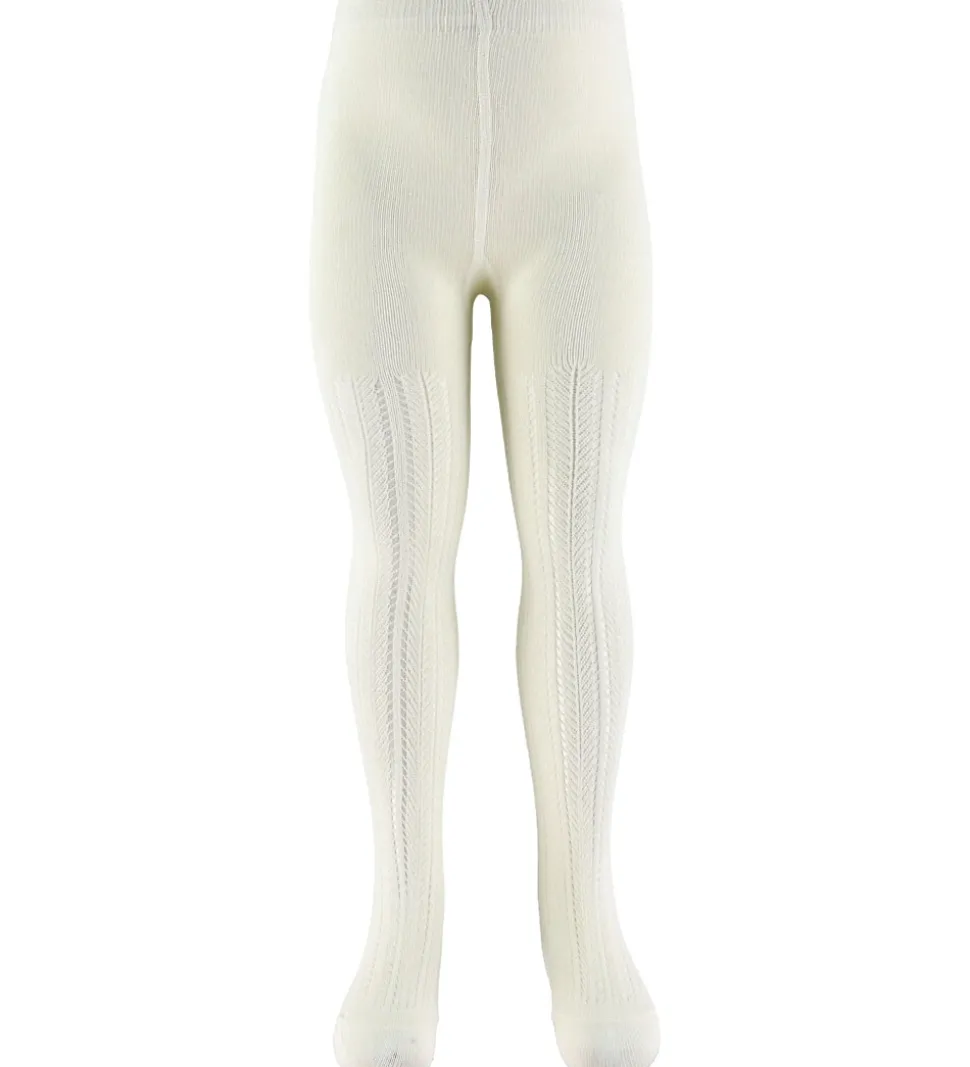MarMar Strømpebukser - Hulmønster - Pointelle - Gentle White