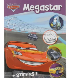 Megastar Malebog m. Klistermærker - 128 Sider - Disney Cars