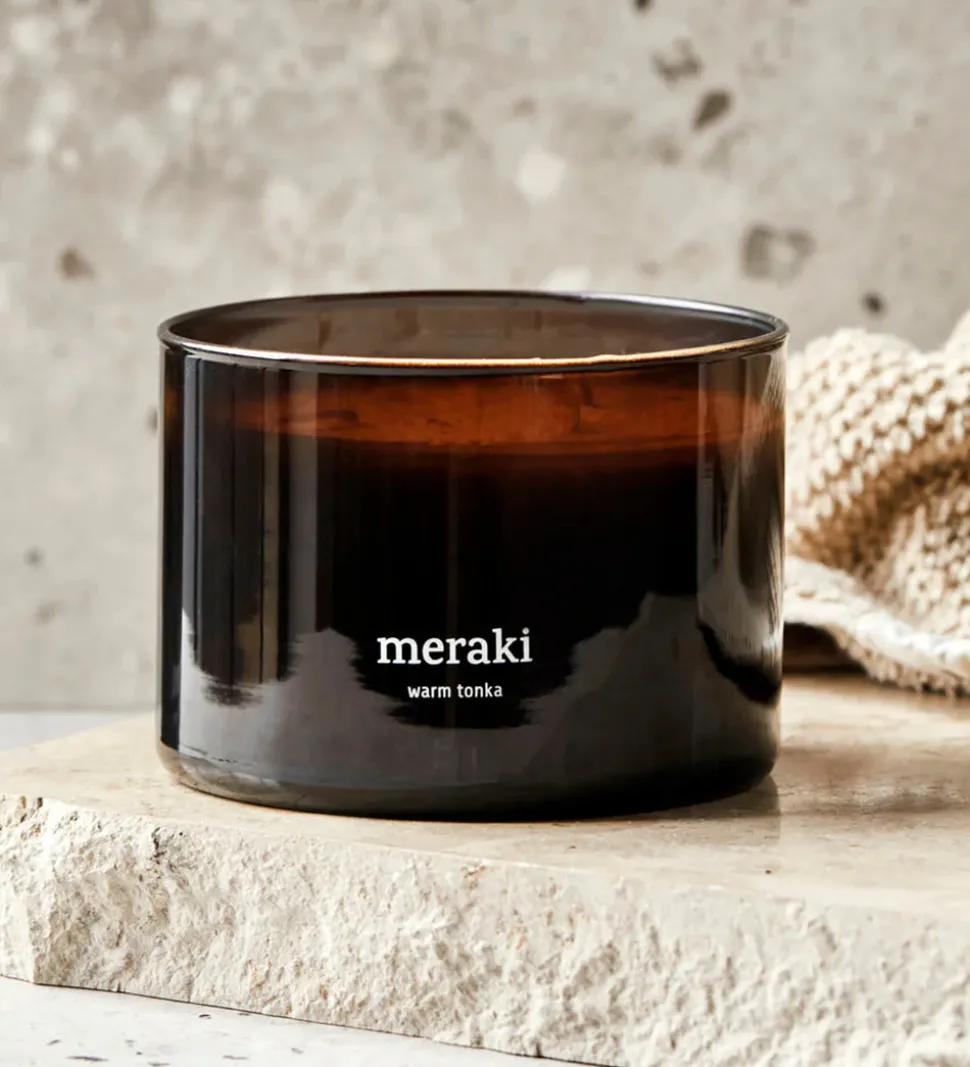 Meraki Duftlys - 340g - Dark Wood