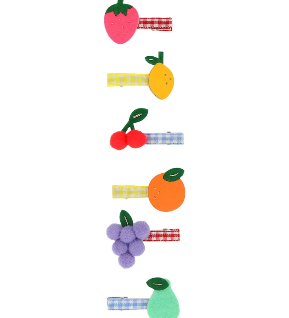 Meri Meri Hårclips - 6-pak - 4 cm - Fruit