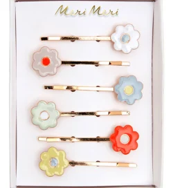 Meri Meri Hårnåle - 6-pak - Emalje - Daisy - 5,5 cm - Blomster