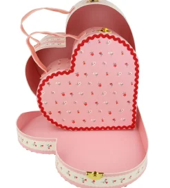 Meri Meri Kuffert - Hjerte - 2-pak - 21/26 cm - Vintage Heart -