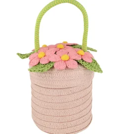 Meri Meri Stråtaske - Blomster - Kurv - 13x18 cm - Rosa