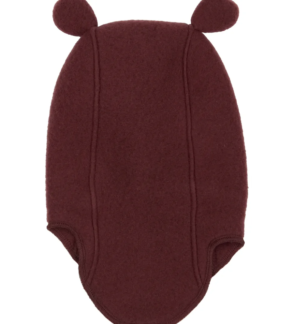 Mikk-Line Elefanthue - Uld - 1-lags - Rum Raisin m. Ører