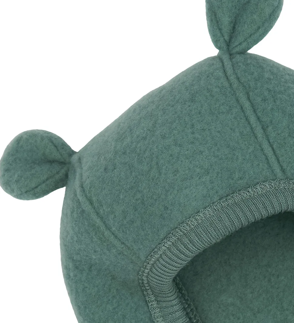 Mikk-Line Elefanthue - Uld - 1-lags - Balsam Green m. Ører