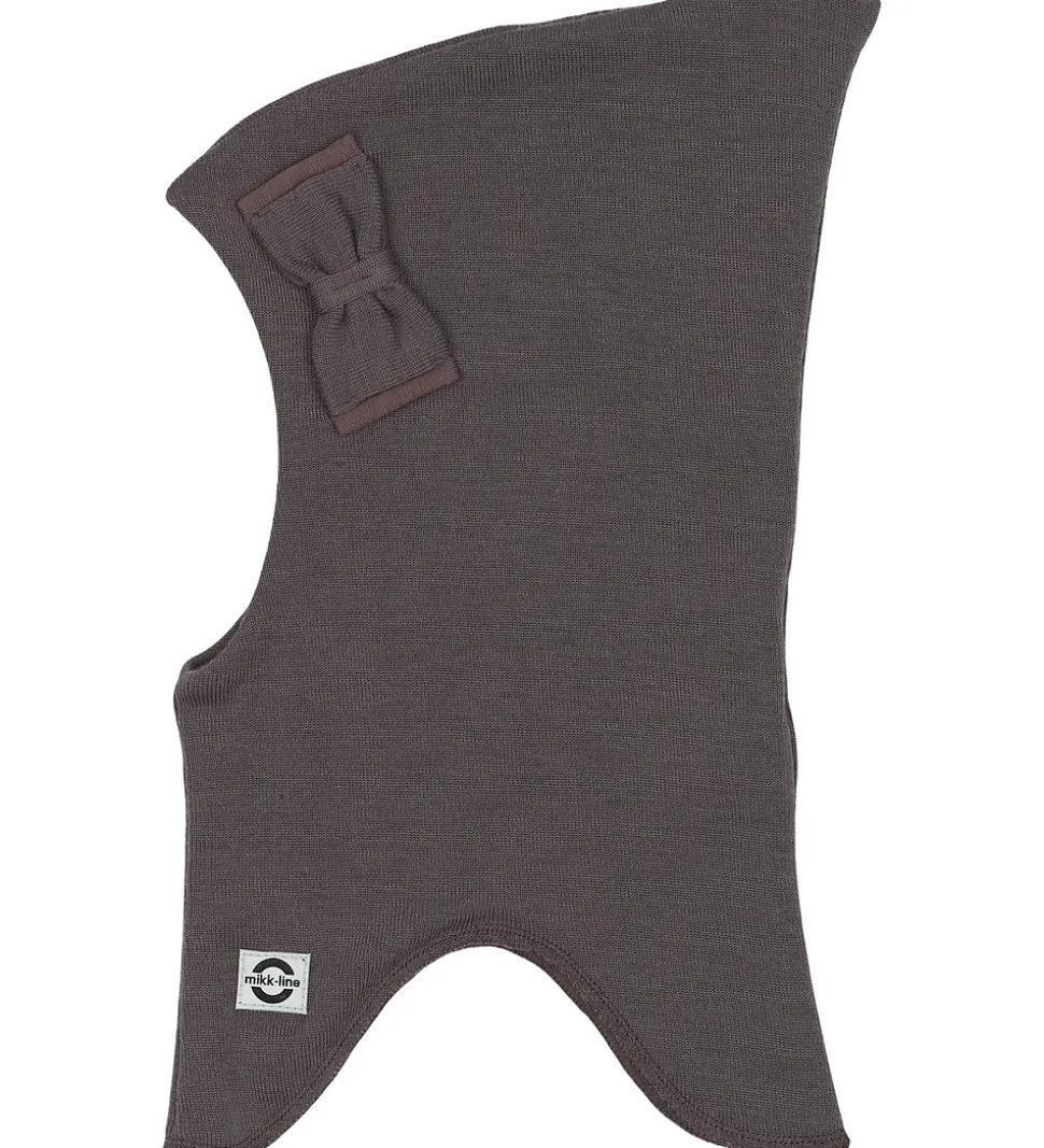 Mikk-Line Elefanthue - Uld/Akryl - 2-lags - Sparrow m. Sløjfe