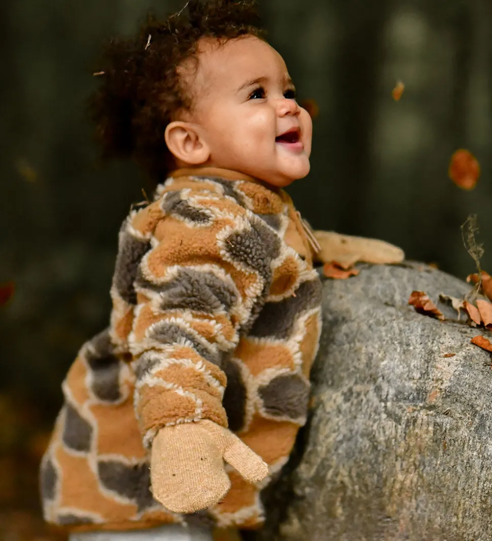 Mikk-Line Fleecejakke - Burlwood m. Camouflage