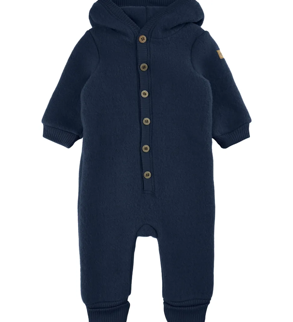 Mikk-Line Køredragt m. Hætte - Uld - Blue Nights