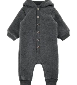 Mikk-Line Køredragt m. Hætte - Uld - Anthracite Melange