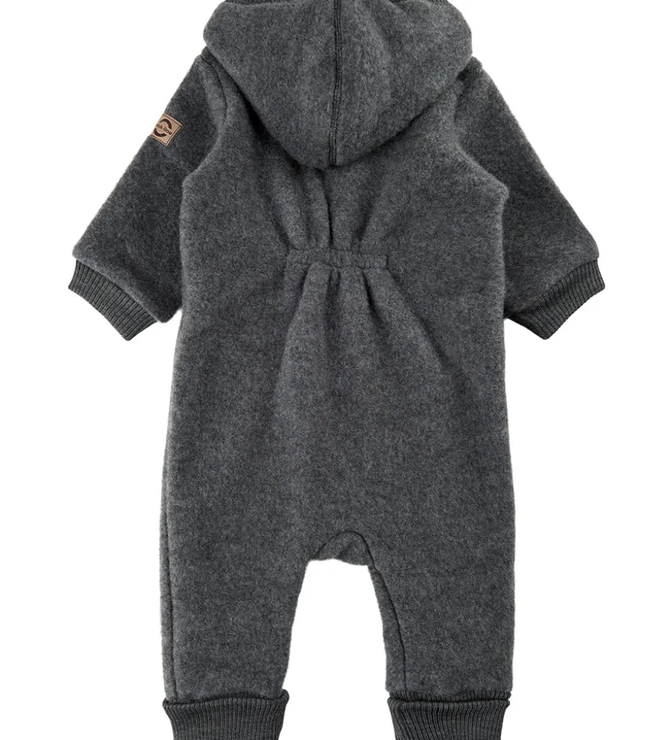 Mikk-Line Køredragt m. Hætte - Uld - Anthracite Melange