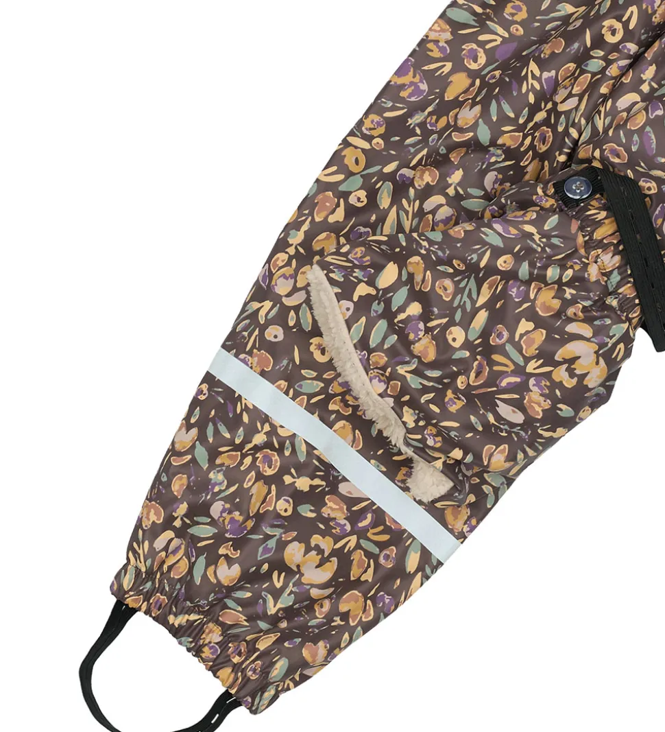 Mikk-Line Regntøj m. For - PU - Raisin m. Blomster