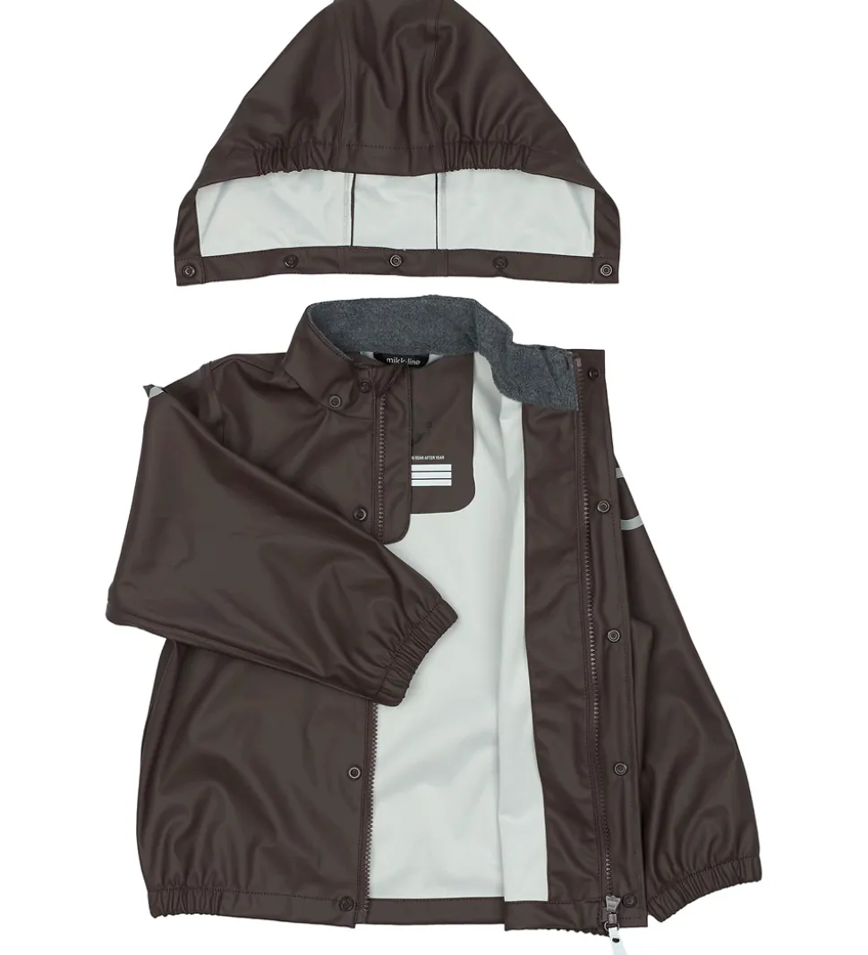 Mikk-Line Regntøj m. Seler - PU - Raisin