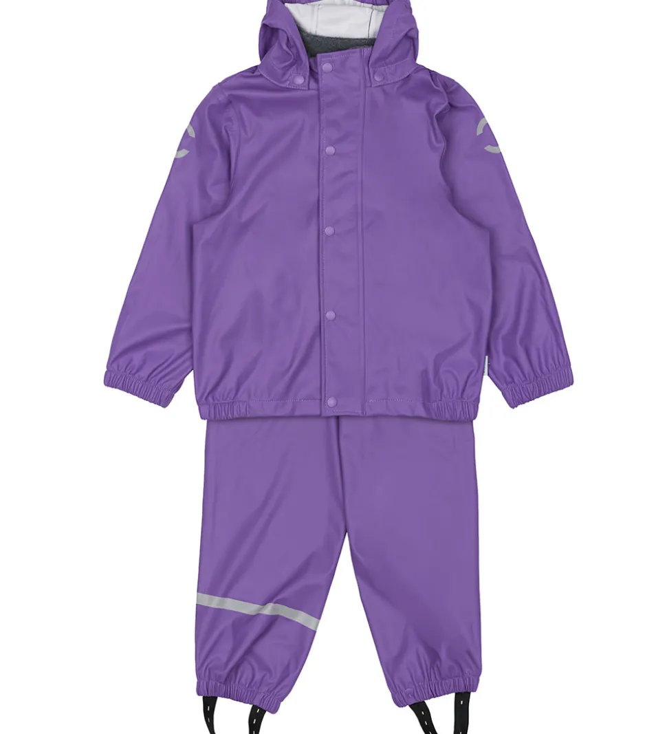 Mikk-Line Regntøj m. Seler - PU - Deep Lavender