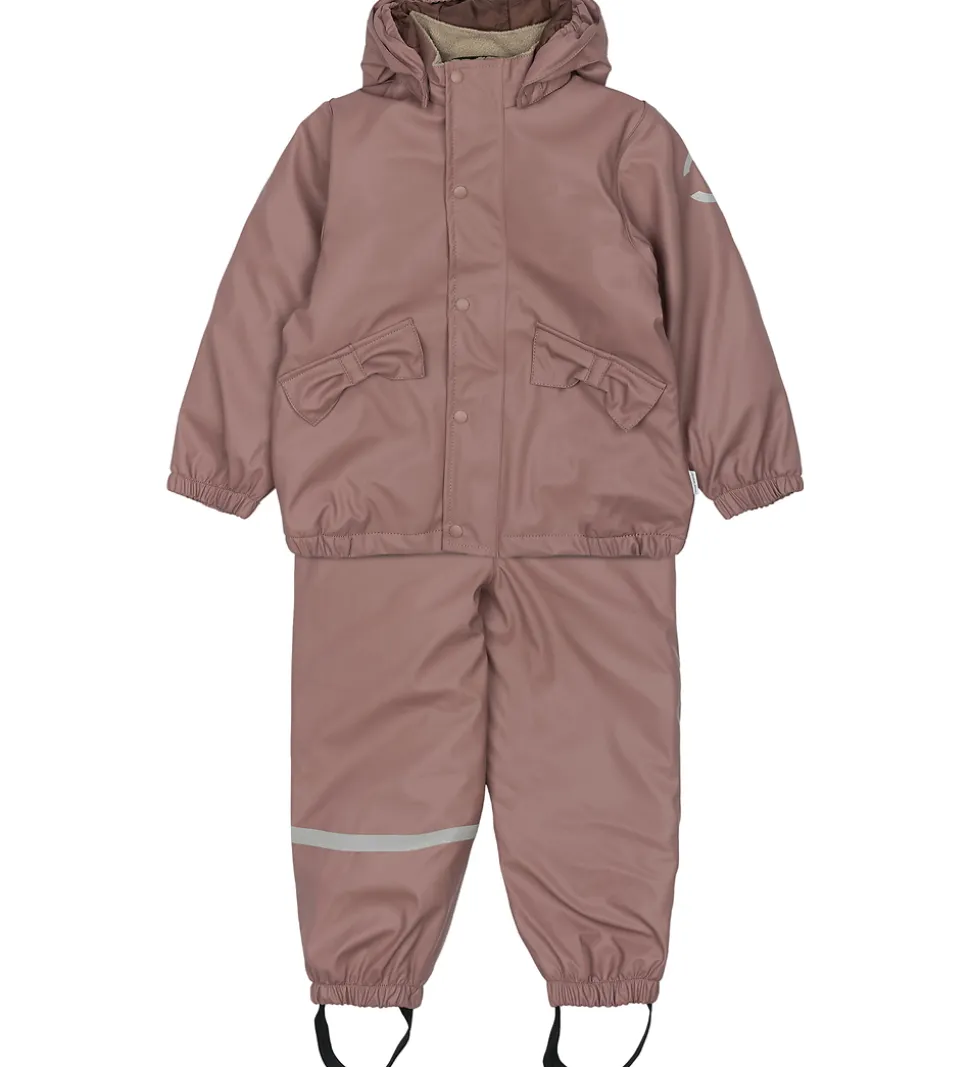 Mikk-Line Regntøj m. Termo/Seler - PU - Twilight Mauve m. Kanin