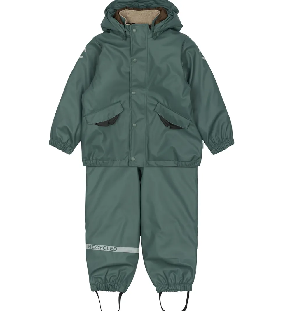 Mikk-Line Regntøj m. Termo/Seler - PU - Balsam Green m. Tyr