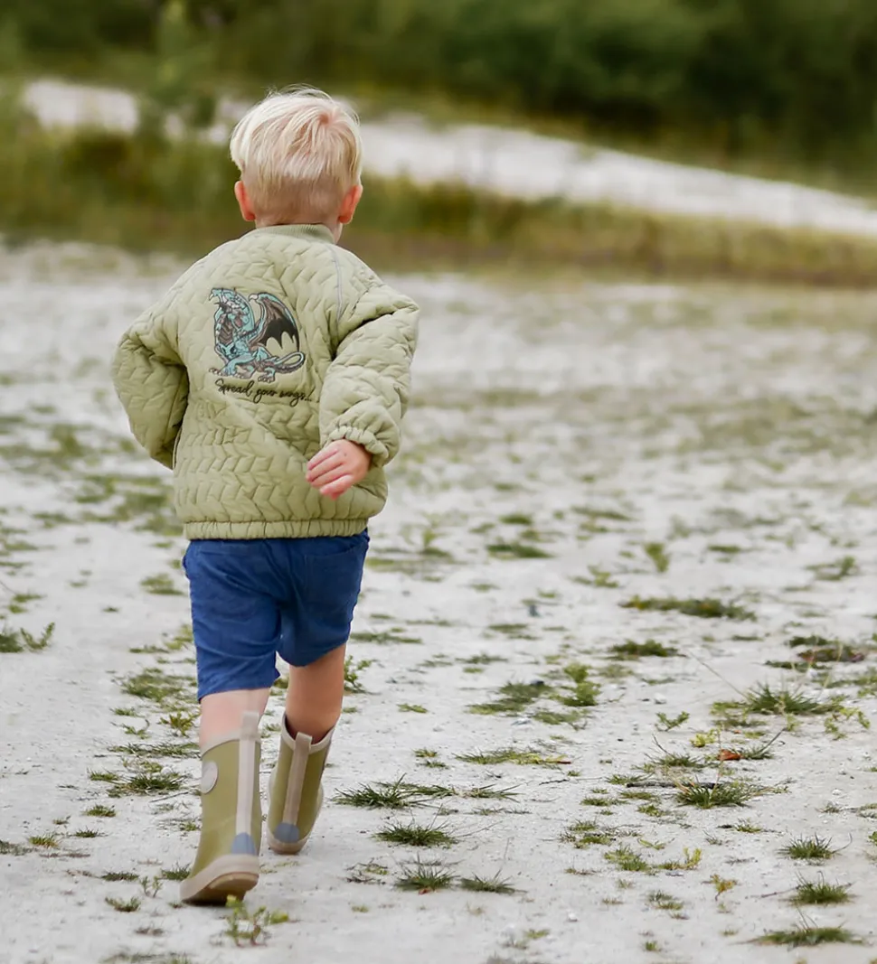 Mikk-Line Sommerjakke - Gray Green m. Drage