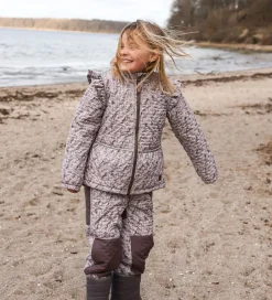 Mikk-Line Termotøj - Cloud Gray m. Blomster/Flæser