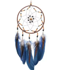 MillaVanilla Drømmefanger - Ophæng m. Perler - Brun/Blå