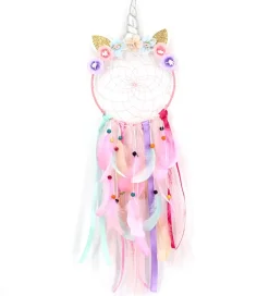 MillaVanilla Drømmefanger - Ophæng m. Enhjørning/Fjer - Multi